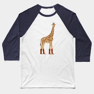 Jolene The Giraffe In Cowgirl Boots Baseball T-Shirt